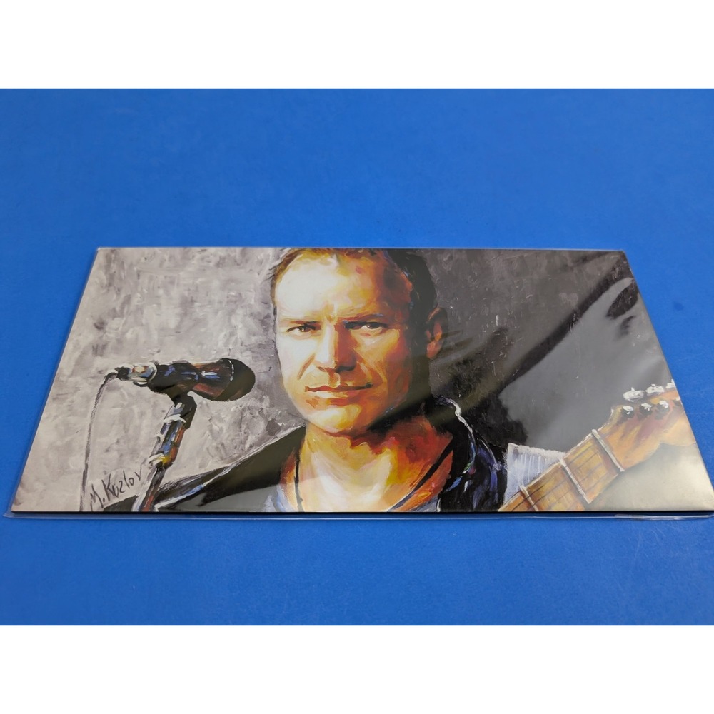 Sting License Plate Wall Art Print Painting Thick Back 11.25"x5.75"